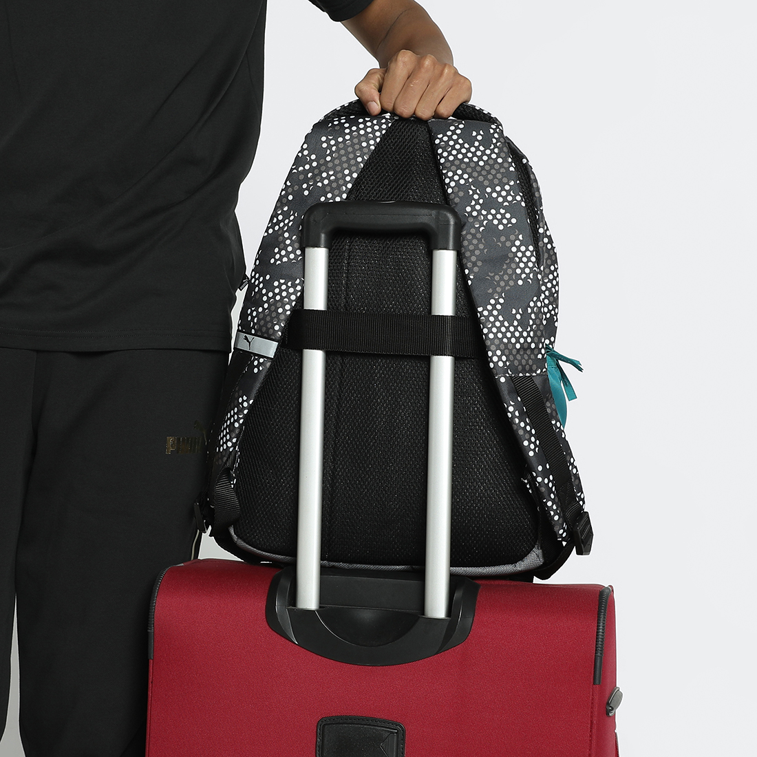 PUMA Unisex Printed Grey Backpack